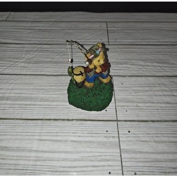Vintage Fishing Bear Figurine Collectible Home Decor - Picture 1 of 11